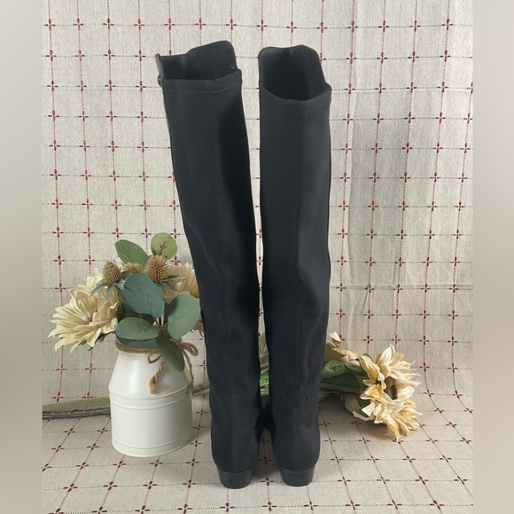 Vince Camuto “Karita” Over The Knee Riding Boots Women's Sz 5 Black Leather New - Picture 4 of 8